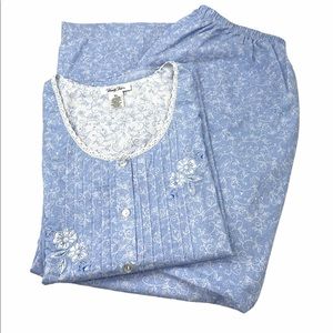 Vanity Fair Short Sleeve Pajama Set Size XL